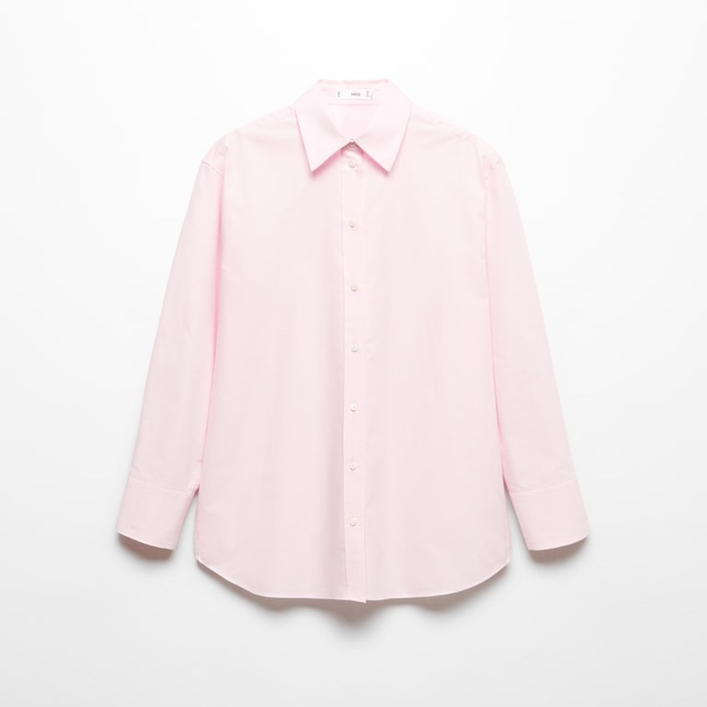 Mango - 100% Cotton Pink Oxford Button Down Shirt - Picture 3 of 7